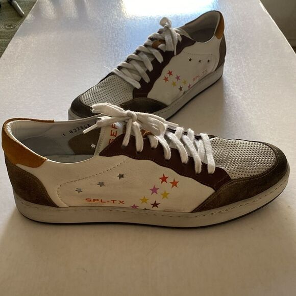 SEPOL Men’s Constantinople Distressed Style Leather Sneakers Size 43 - Picture 5 of 8